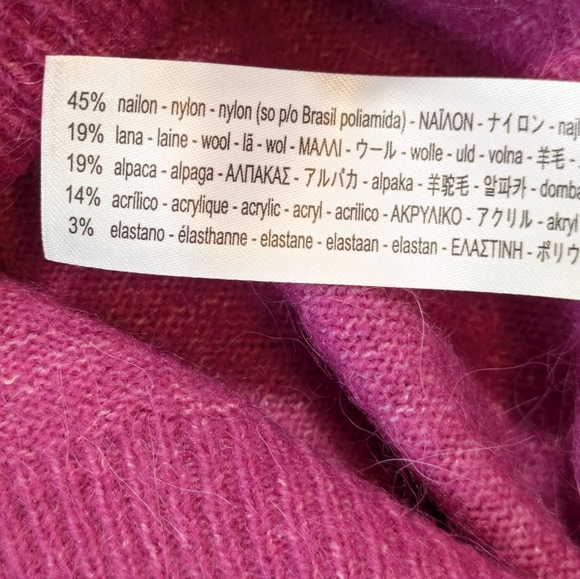 Zara Alpaca & Wool Blend Mock-Neck Pullover Sweater, Soft, Cozy, Warm, Sz S - Picture 10 of 11